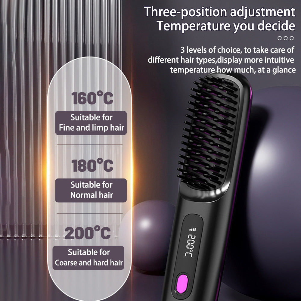 Kabellose 2-in-1 Glättbürste für schnelles Styling