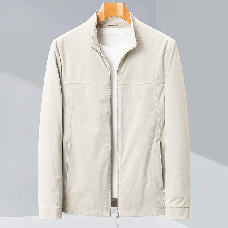 Herren Slim-Fit Stehkragen-Jacke – Ansicht 4