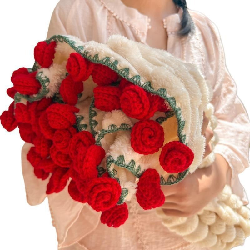 Kuscheliger Fleece-Überwurf mit Rosen-Design