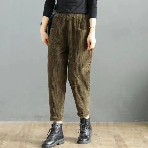 Hohe, lässige Plus-Size-Hosen