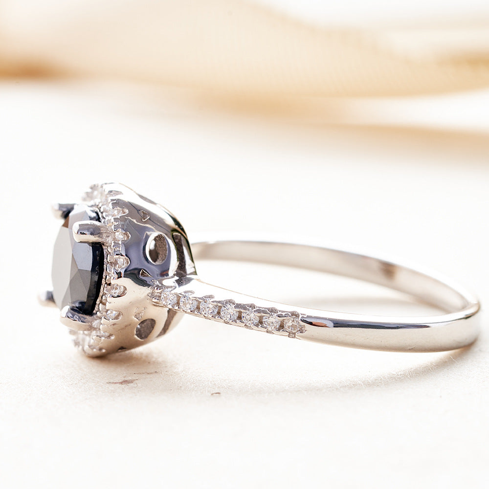 Schlichter Moissanit-Ring mit Rundschliff | LuxeStyle