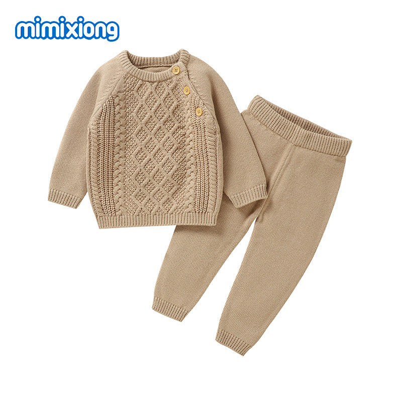 Baby Strickset Oberteil und Hose – Bild 5 | LuxeStyle