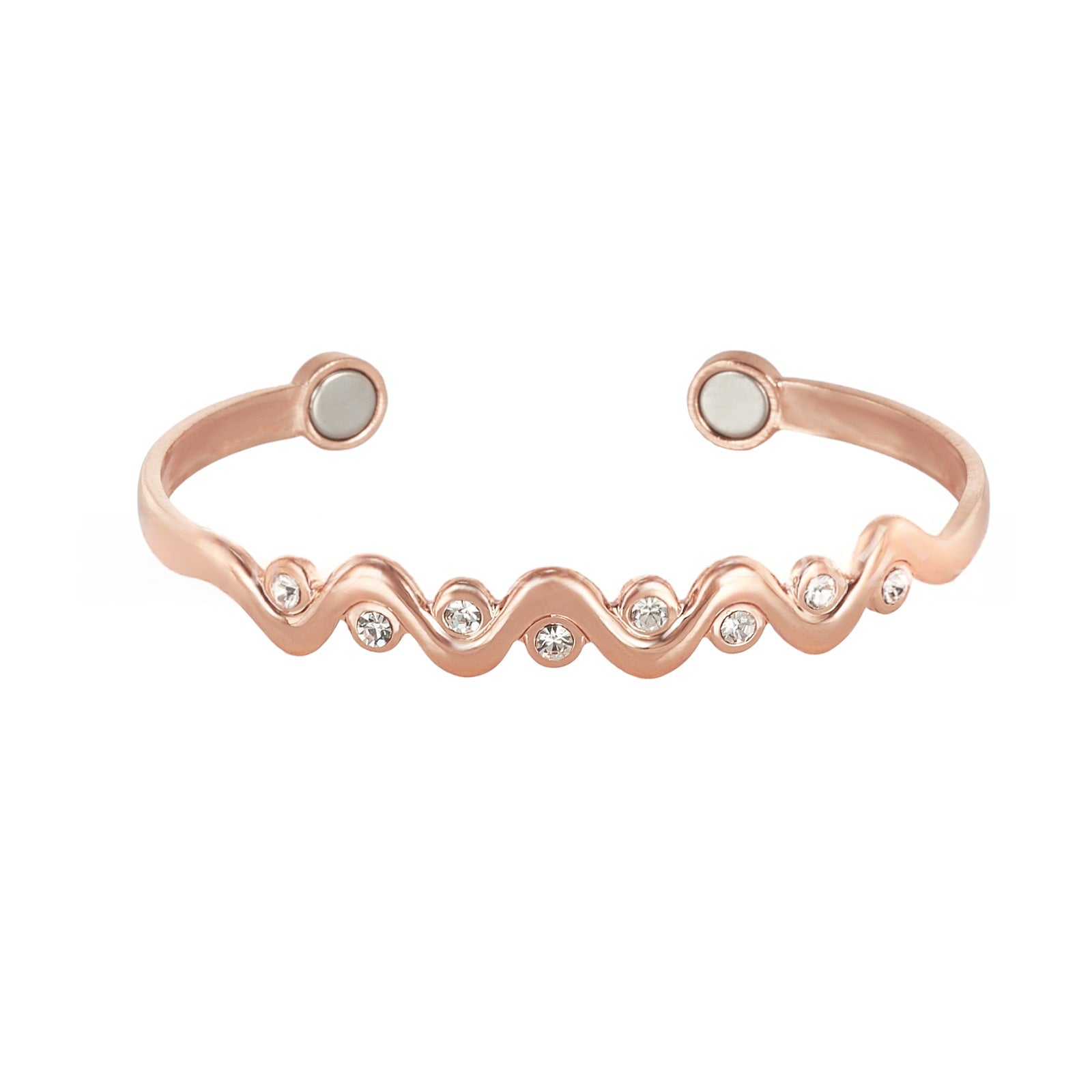 Kupferarmband mit Zirkon und Magneten