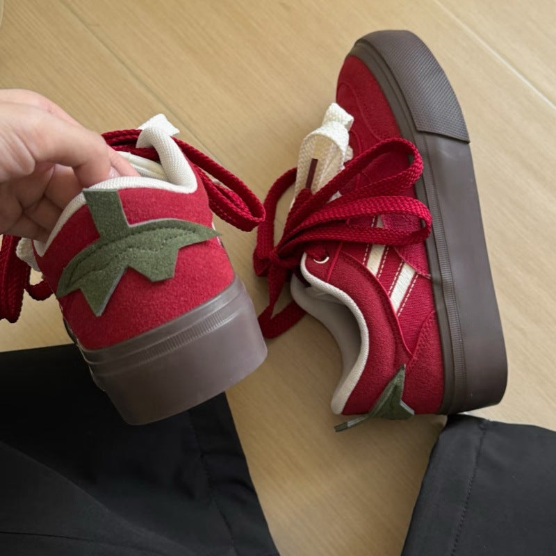 Damen Skateboard-Sneaker aus Nubukleder