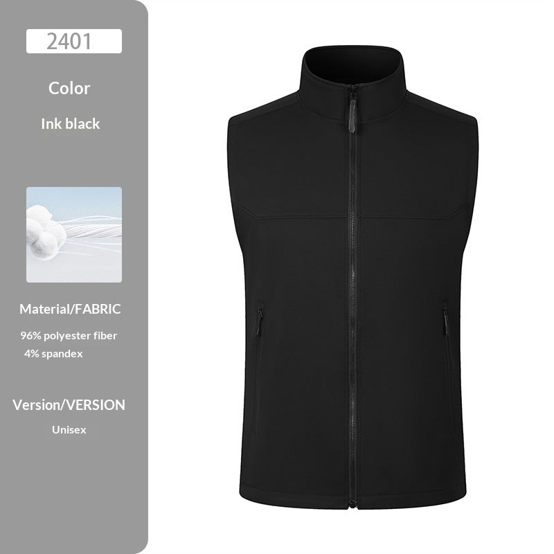 Softshell-Weste mit Stehkragen