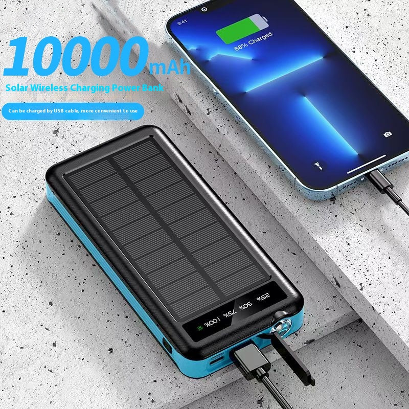 Solar Powerbank 10000mAh mit LED-Licht
