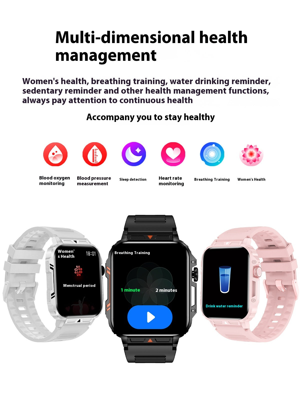 Smart-Armbanduhr mit Anruf- und Fitness-Funktionen