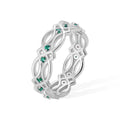 Geburtsstein-Ring mit Hohl-Design