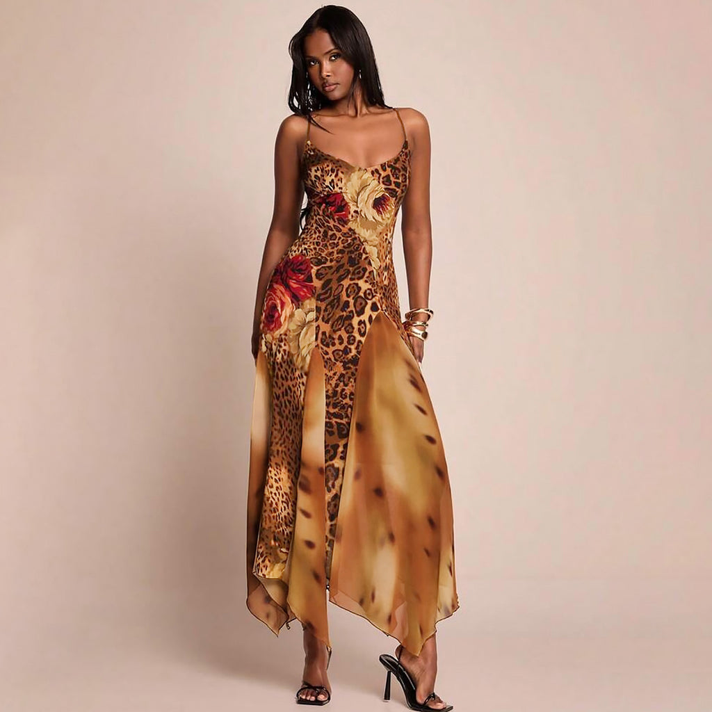 Mesh-Kleid mit Digitaldruck – Bild 3 | LuxeStyle
