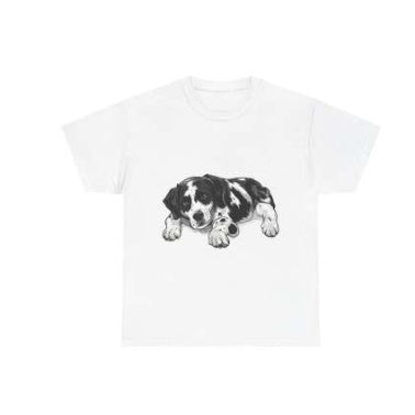 Weisses T-Shirt mit Rundhals