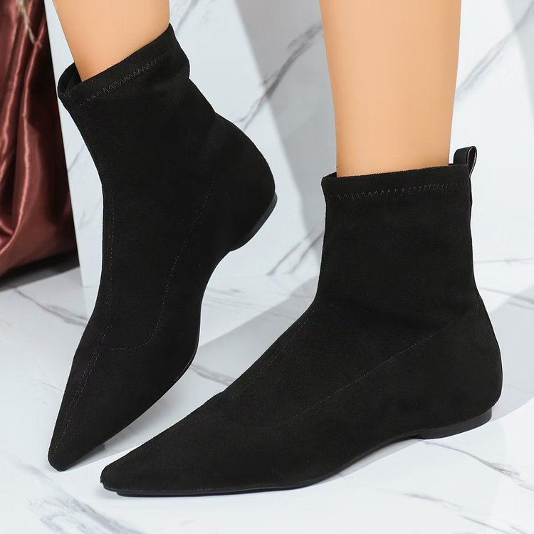 Elegante Stiefeletten aus mattem Wildleder