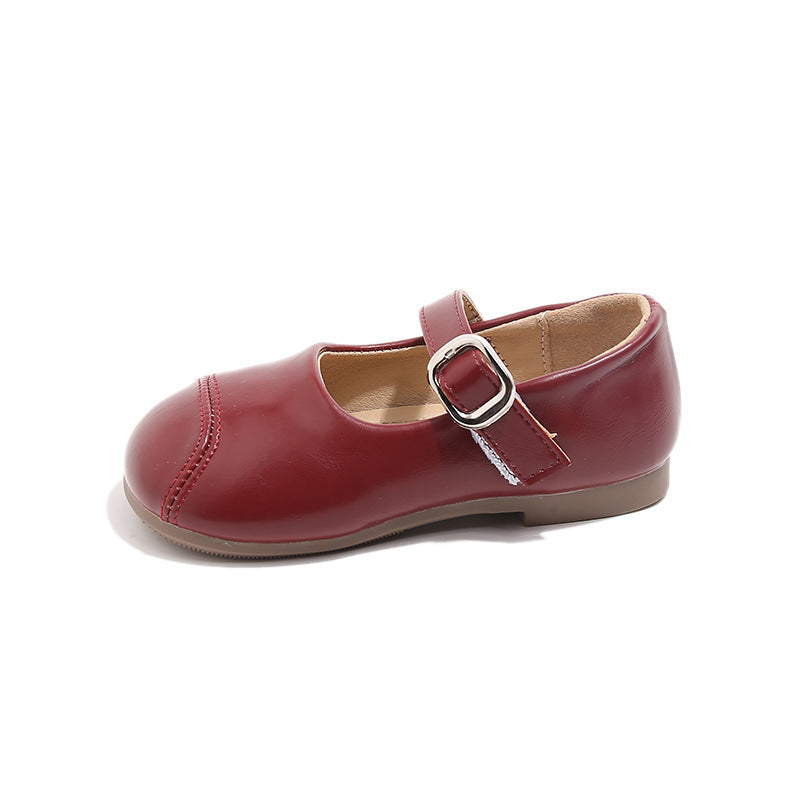 Einfache Leder Schuhe für Mädchen