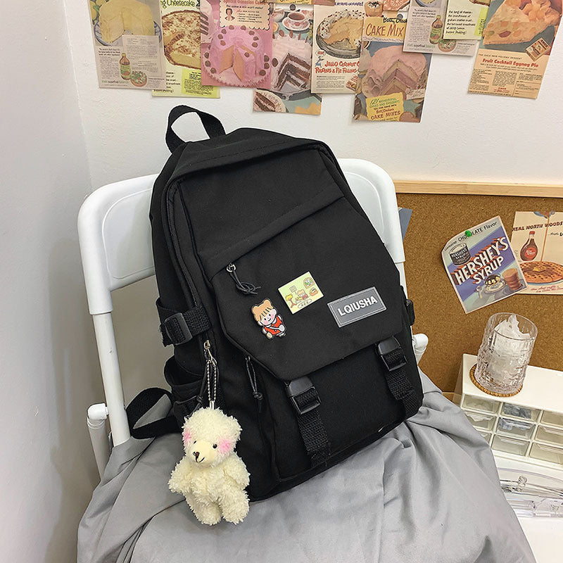 Grosser Nylon-Rucksack für Schule – Bild 9 | LuxeStyle