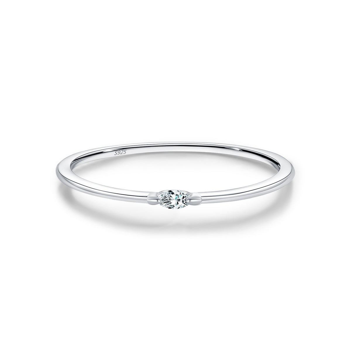 Minimalistischer 925 Sterling Silber Ring für Frauen – Bild 1 | LuxeStyle