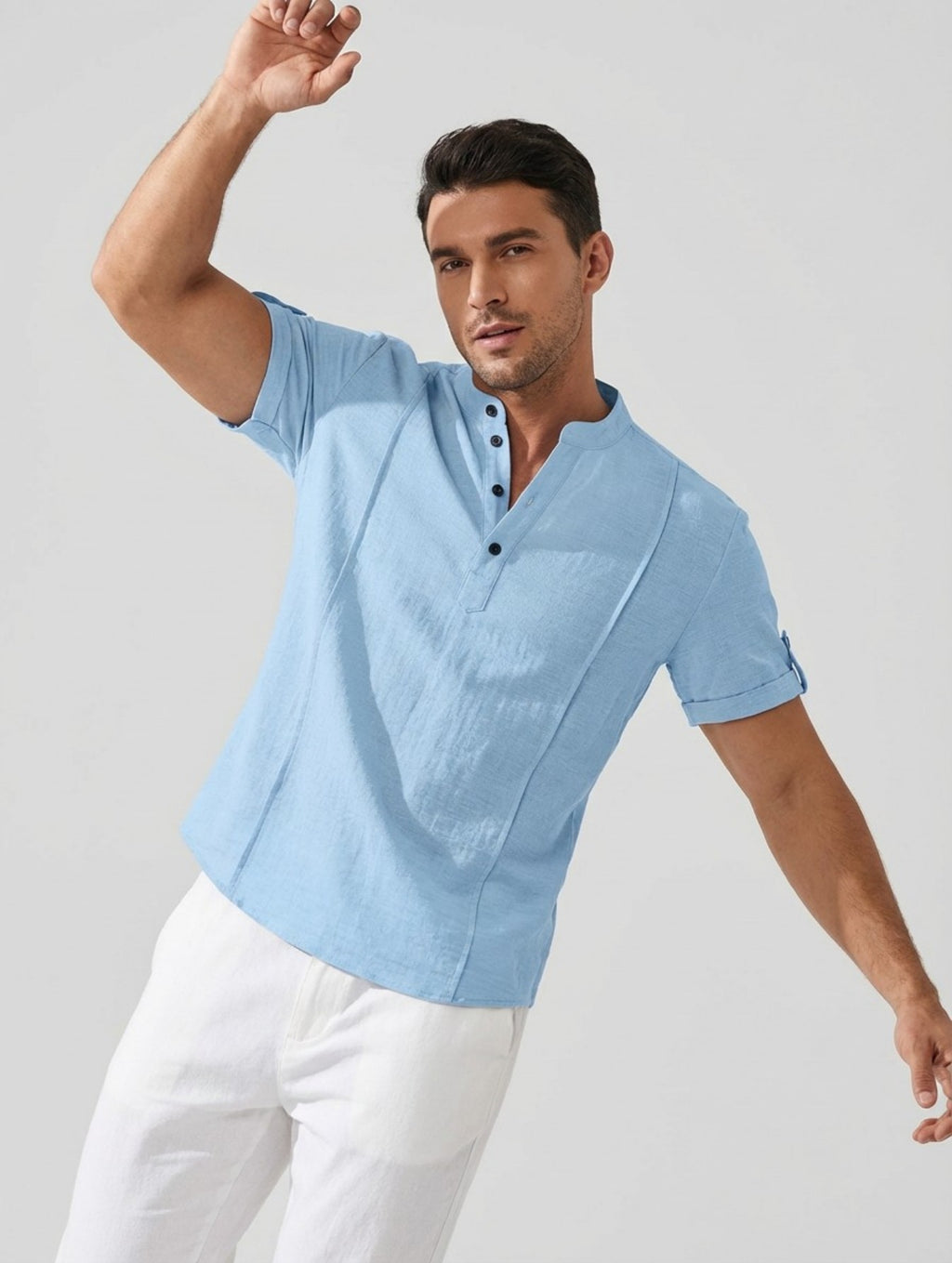 Kurzes Polo-Shirt mit Falten – Bild 9 | LuxeStyle