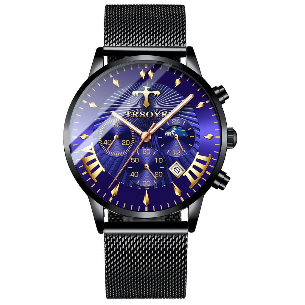 Business Quartz Herrenarmbanduhr – Luminisch, wasserdicht, 42 mm – Bild 1 | LuxeStyle