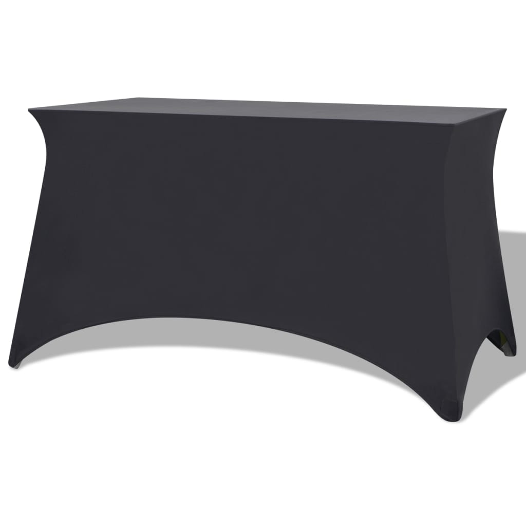 2er-Set Stretch-Tischhussen, Anthrazit