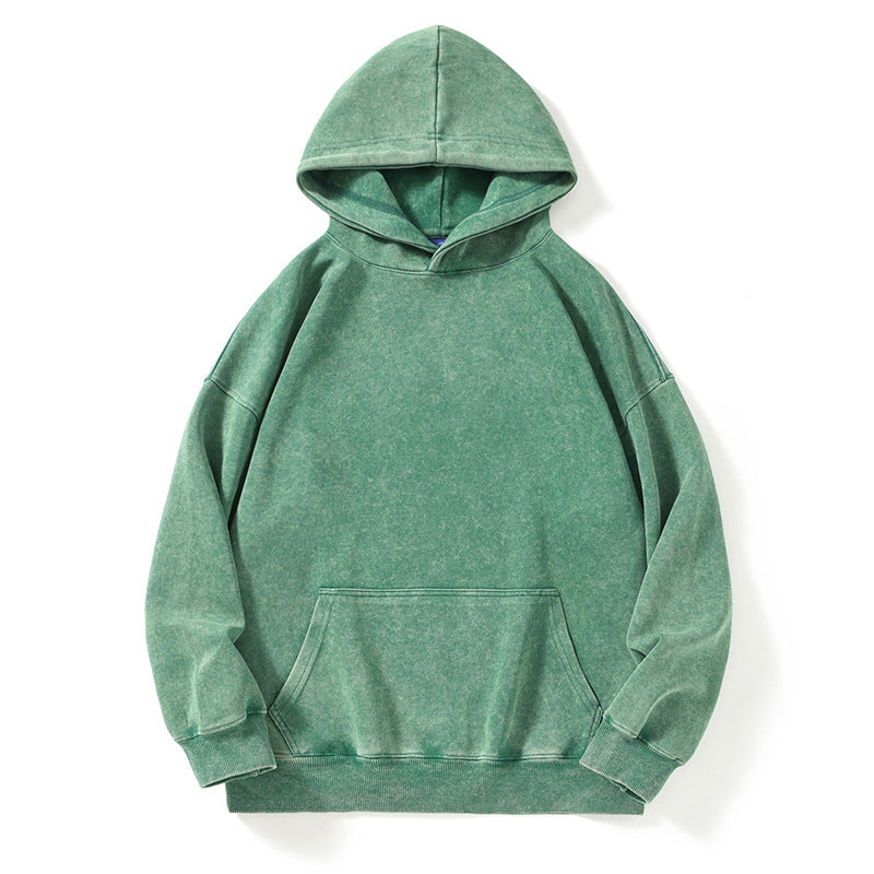 Samt-Pullover mit Kapuze