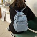 Damen Rucksack aus gewaschenem Denim Canvas