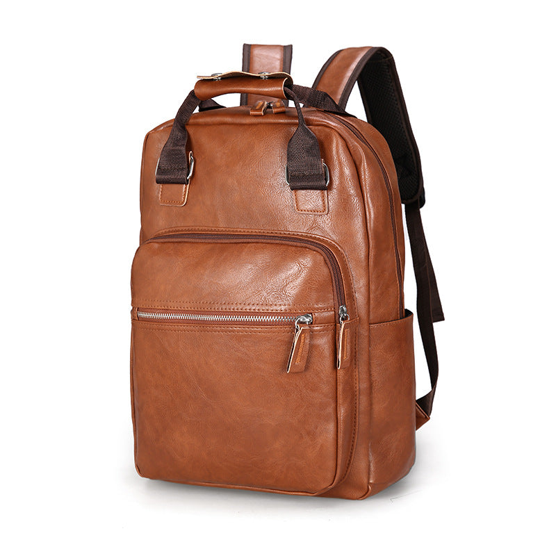 Grosser Reise-Laptop-Rucksack aus PU-Leder – Bild 4 | LuxeStyle