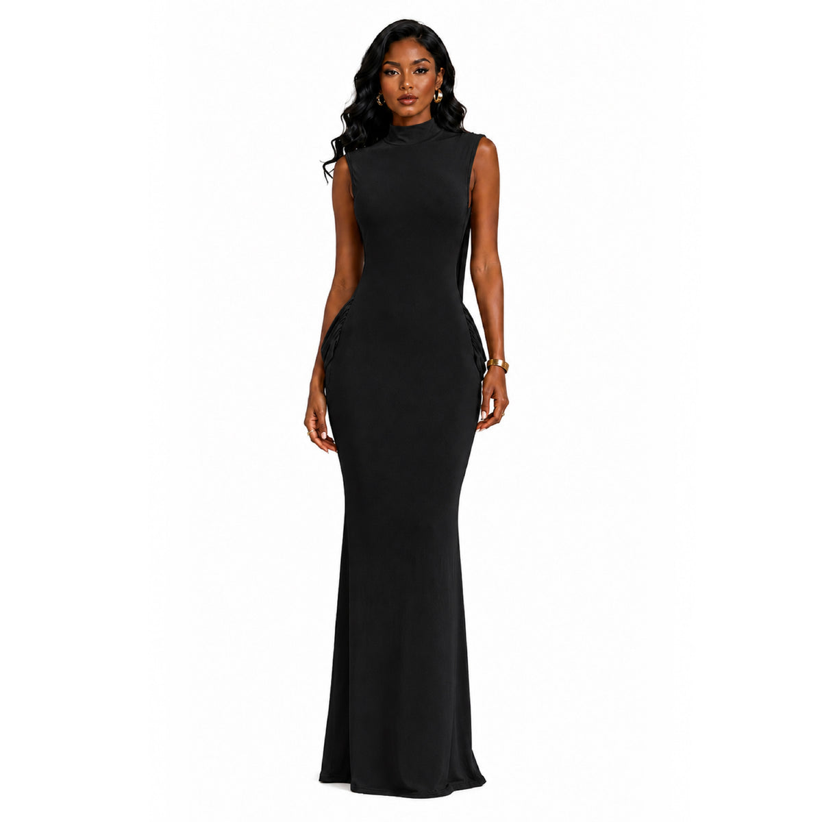 Rückenfreies Mid-Neck Maxikleid – Bild 4 | LuxeStyle