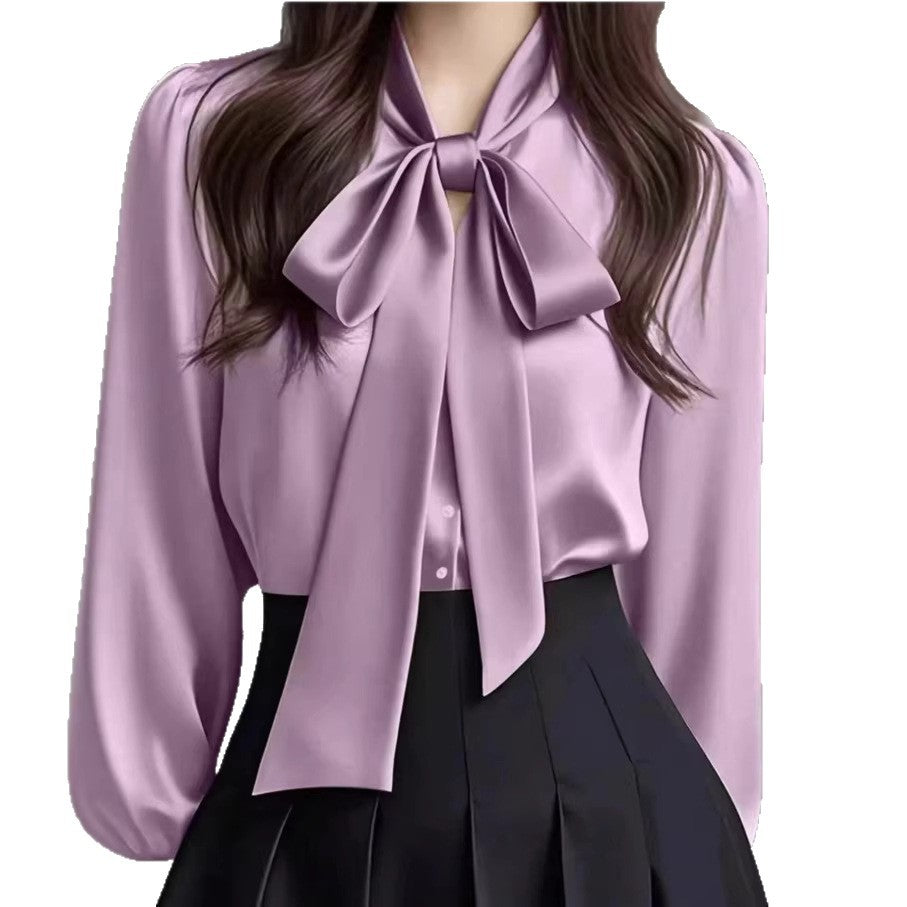 Satinbluse mit Bindebändern – Bild 7 | LuxeStyle