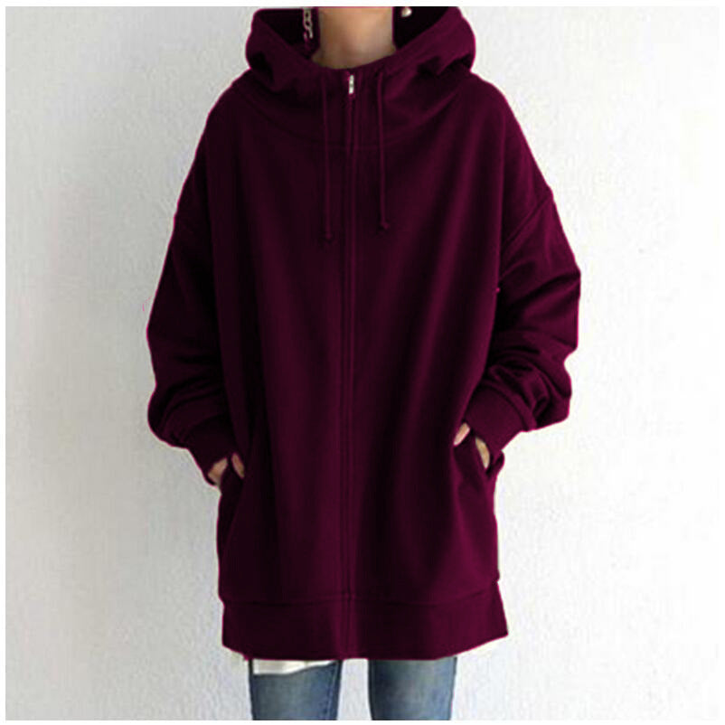 Trendiger Urbaner Langarm-Hoodie mit Fleecefutter
