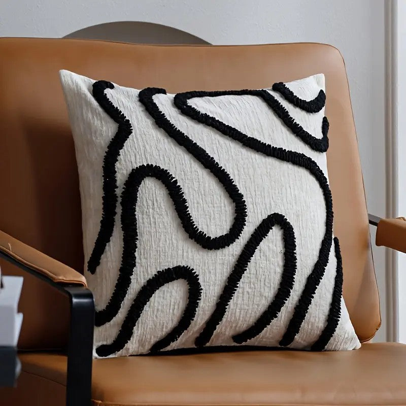 Abstrakte Kissenhülle Chenille – Bild 2 | LuxeStyle