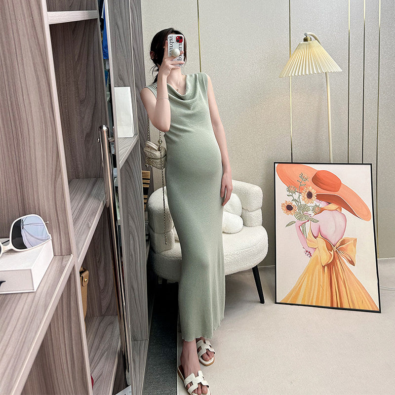 Schwangerschafts-Midikleid Ärmellos – Bild 6 | LuxeStyle