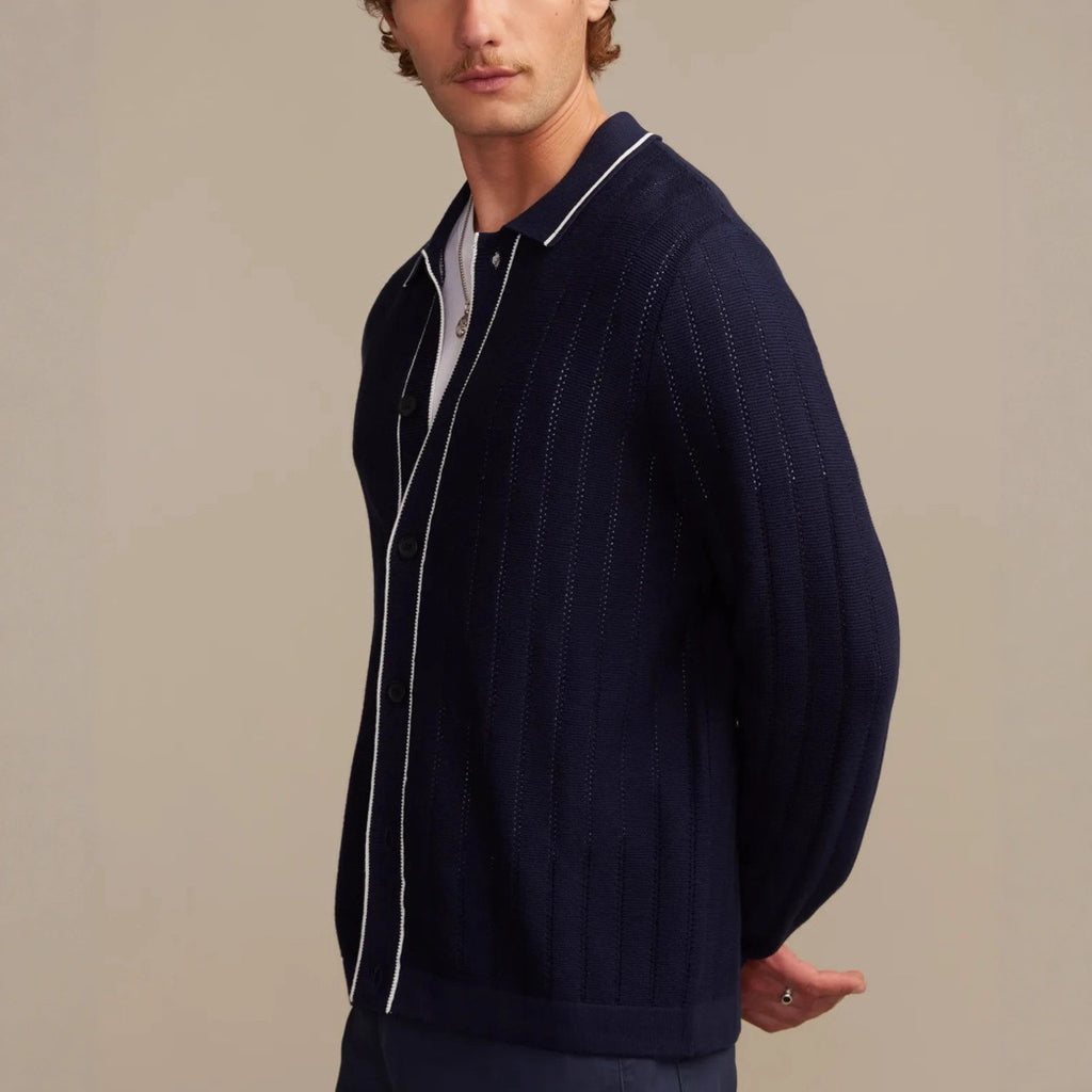 Strickpullover Polo-Stil Langarm – Ansicht 7