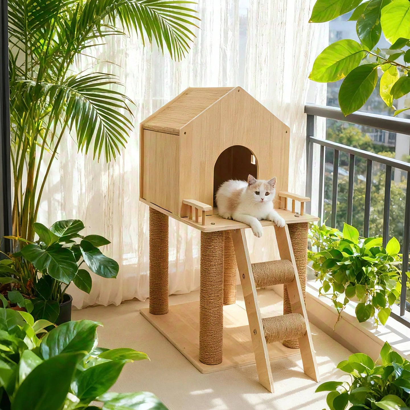 Katzenhaus Baumhaus für kleine und ältere Katzen
