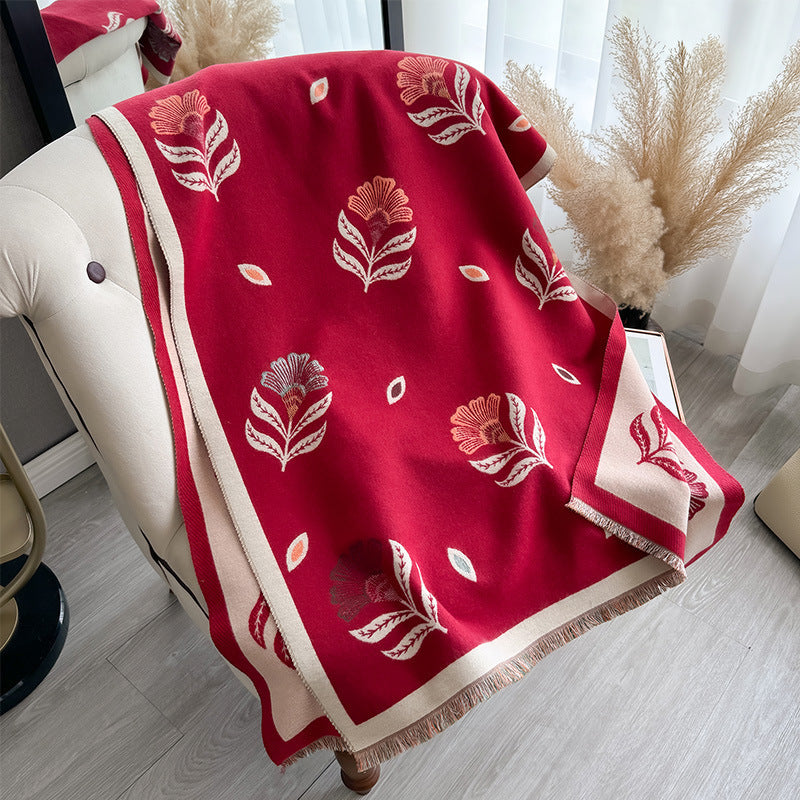 Kaschmir‑ähnlicher Schal mit Blumenmuster – Bild 4 | LuxeStyle