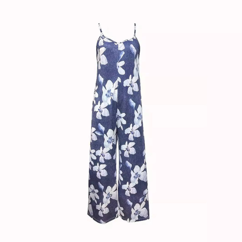 Jumpsuit mit weitem Bein und Print
