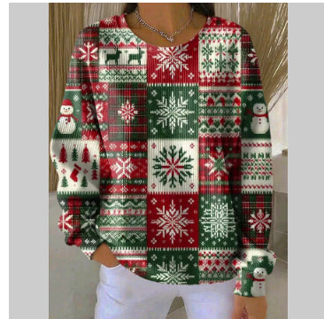 Lässiges Langarm-Sweatshirt mit Rundhals
