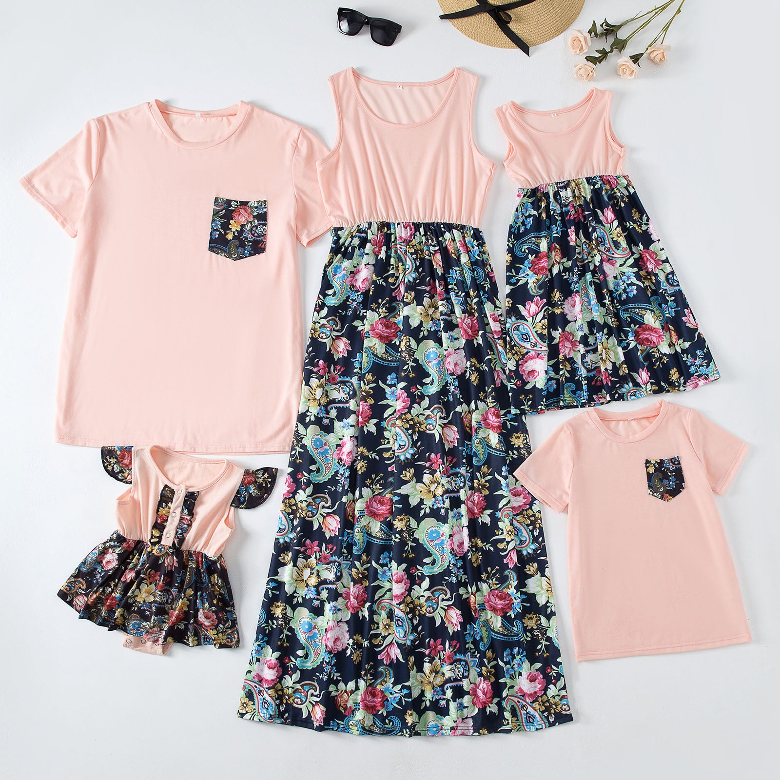 Partnerlook Langarmkleid mit Print