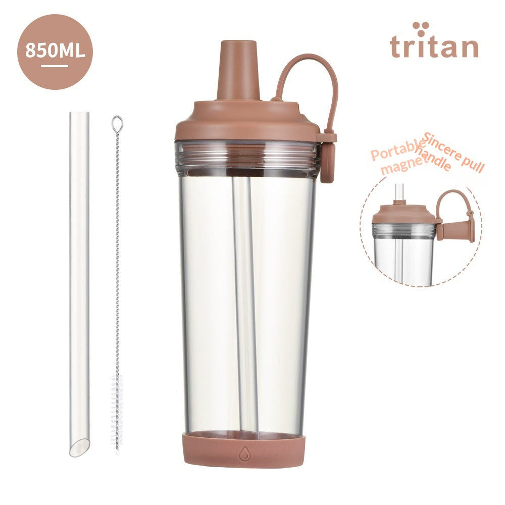 Trinkflasche mit Magnetgriff und Strohhalm – Bild 7 | LuxeStyle