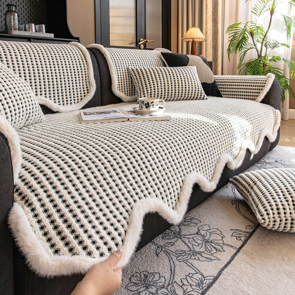 Fixer Anti-Rutsch Sofaüberwurf aus Chenille