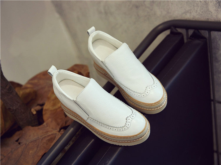Plateau Sneaker aus Leder