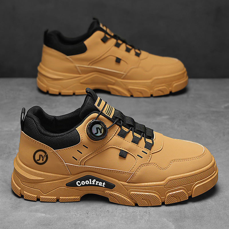 Outdoor Herrenschuhe mit roter Knopf-Details | LuxeStyle