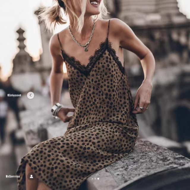 Leoparden-Print Strickkleid – Bild 6 | LuxeStyle
