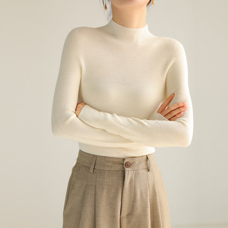 Premium Merino Wolle Rundhalspullover