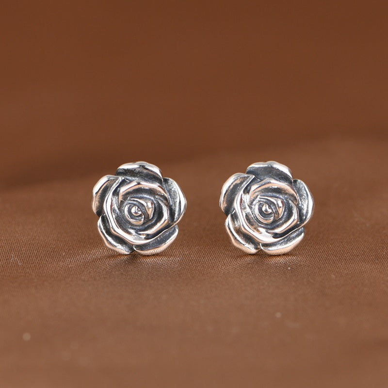 Ohrstecker Rose Sterling Silber