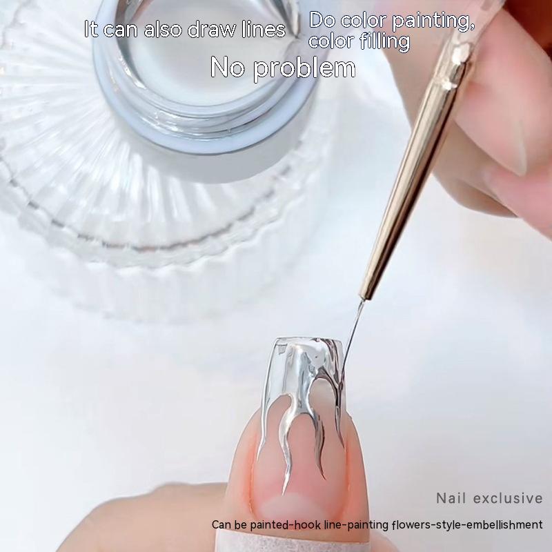Metallic-Klebergel für French Nails (Gold & Silber)