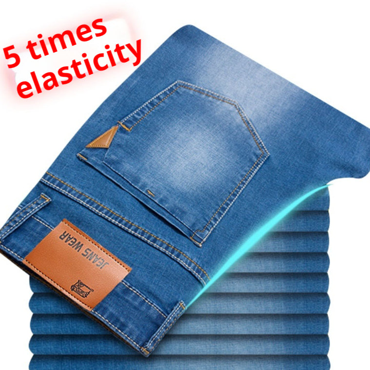 Herren Super-Stretch Jeans, locker geschnitten