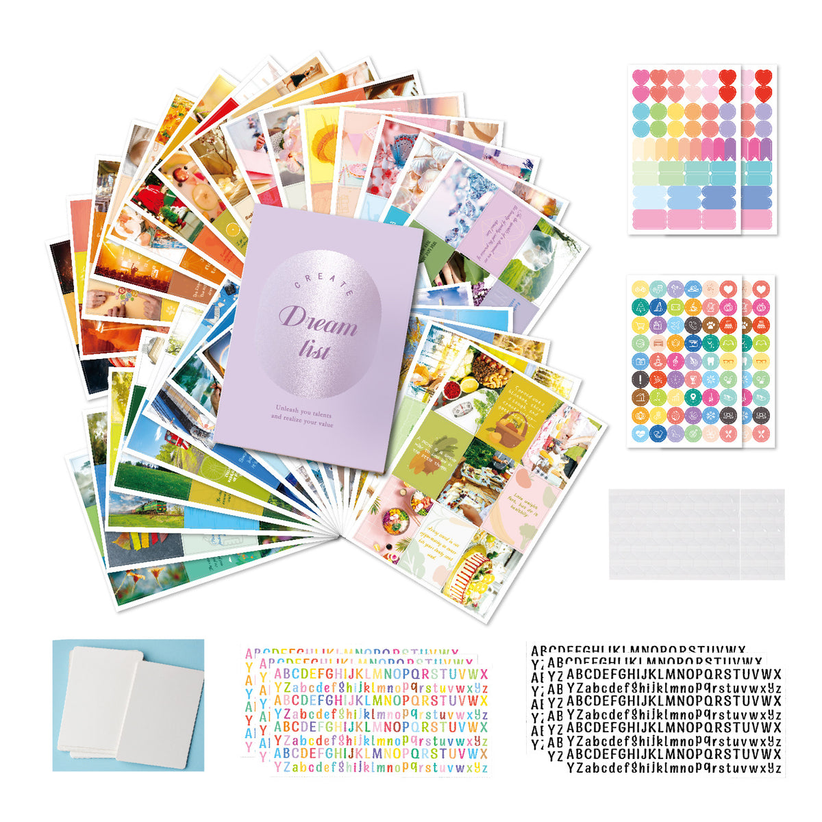 Inspirational Dream Cut Letter Sticker Vision Board Set – Bild 7 | LuxeStyle