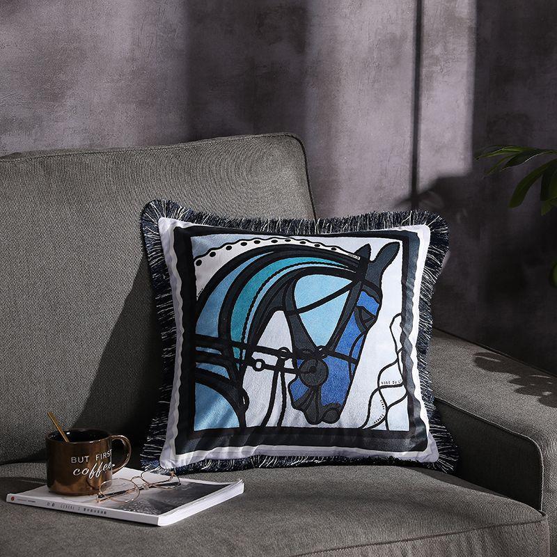 Fransen-Kissen mit doppelseitigem Print – Bild 6 | LuxeStyle