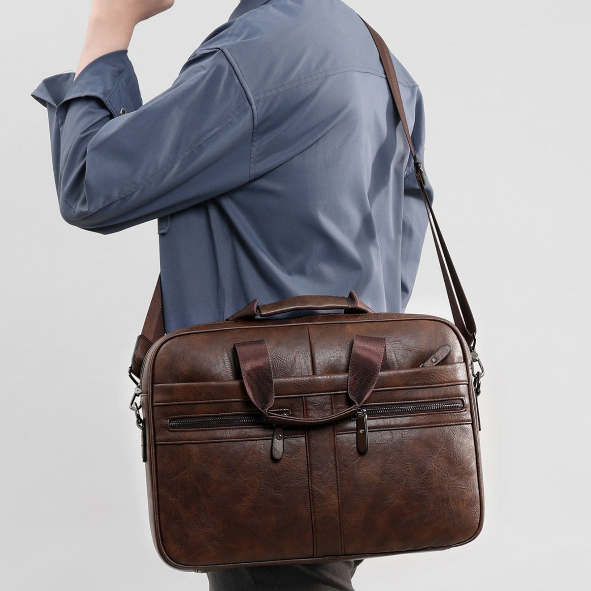Umhängetasche für Herren im Retro-Stil – Bild 2 | LuxeStyle