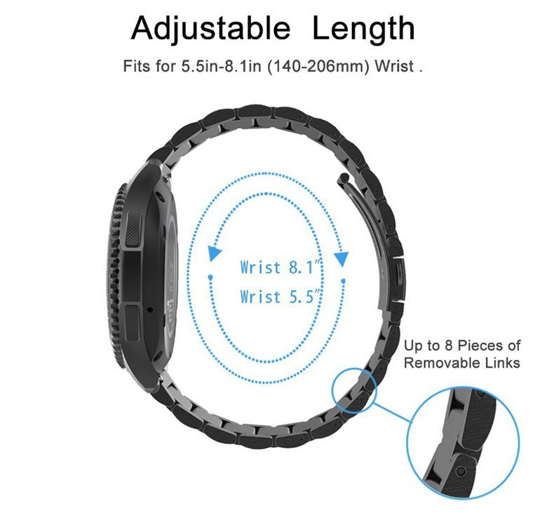 Uhrenarmband aus Edelstahl, dreireihig – Ansicht 5