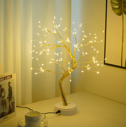 Nordische LED-Kupferdraht-Lampe, warmes Licht