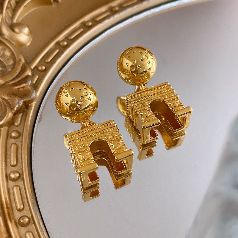 Französische Vintage-Ohrstecker – Ansicht 2